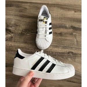 Adidas Kids Superstar C White Black Sneaker Size 13.5 NEW FU7714